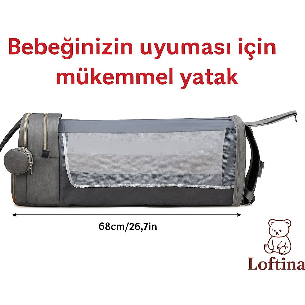 Çok Fonksiyonlu Anne-Bebek Bakım Çantası